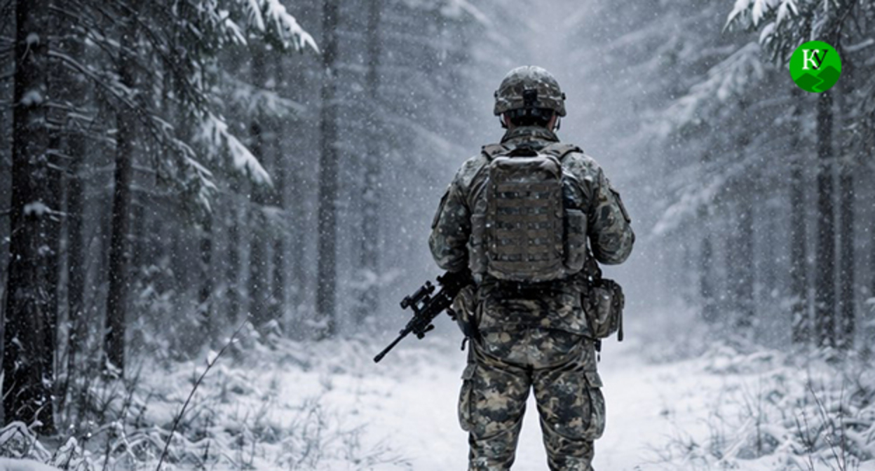 Военный. Иллюстрация создана "Кавказским узлом" при помощи ИИ в программе Copilot