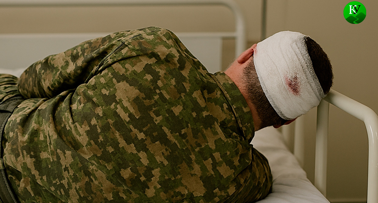 Срочник в больнице. Иллюстрация создана «Кавказским узлом» с помощью ИИ в программе Copilot