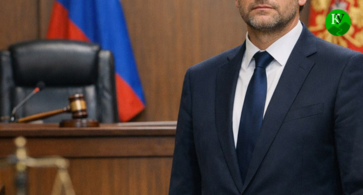 Мужчина в зале суда. Иллюстрация создана "Кавказским узлом" при помощи ИИ в программе Copilot