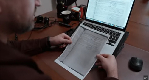 Заключение экспертизы. Скриншот видео Команда против пыток https://www.youtube.com/watch?v=weDrPAvqP9Y