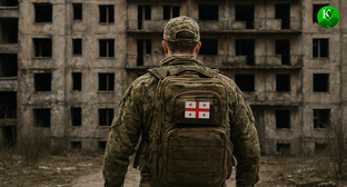 Военный из Грузии. Иллюстрация создана «Кавказским узлом» с помощью ИИ в программе Copilot