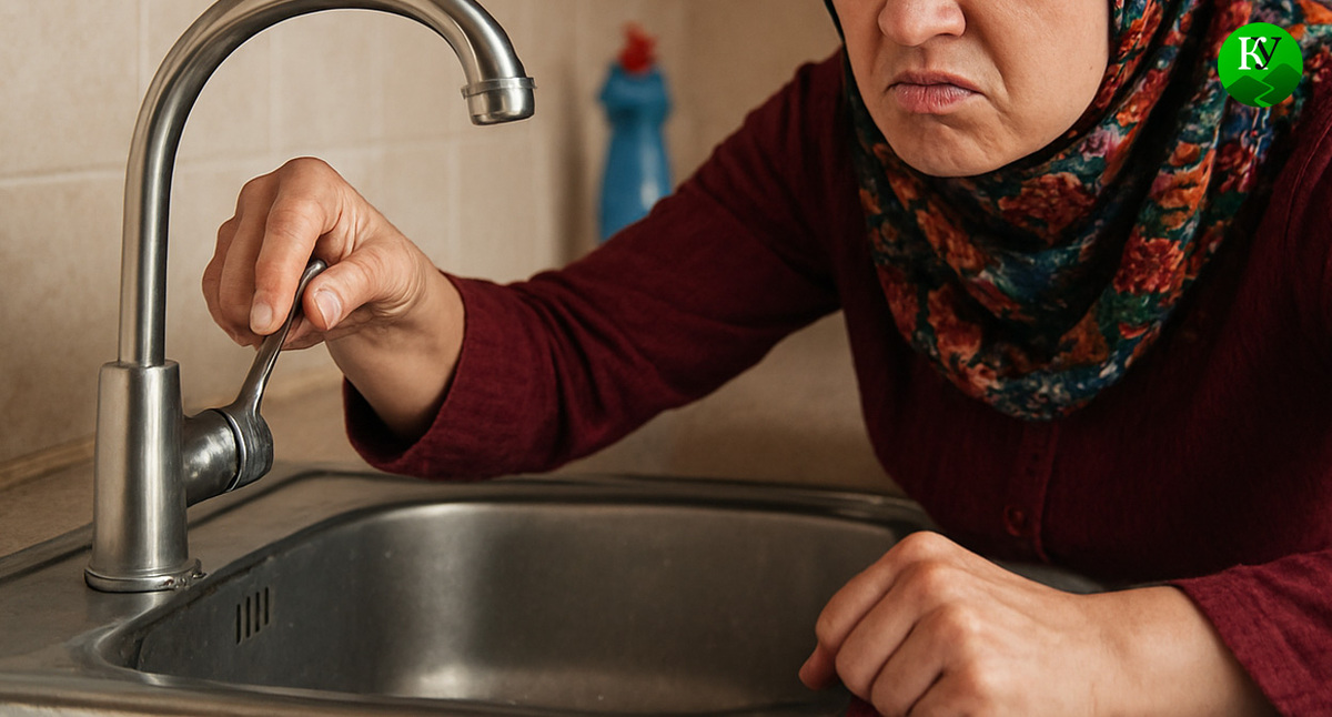 Отключение воды. Иллюстрация создана «Кавказским узлом» с помощью ИИ в программе Copilot