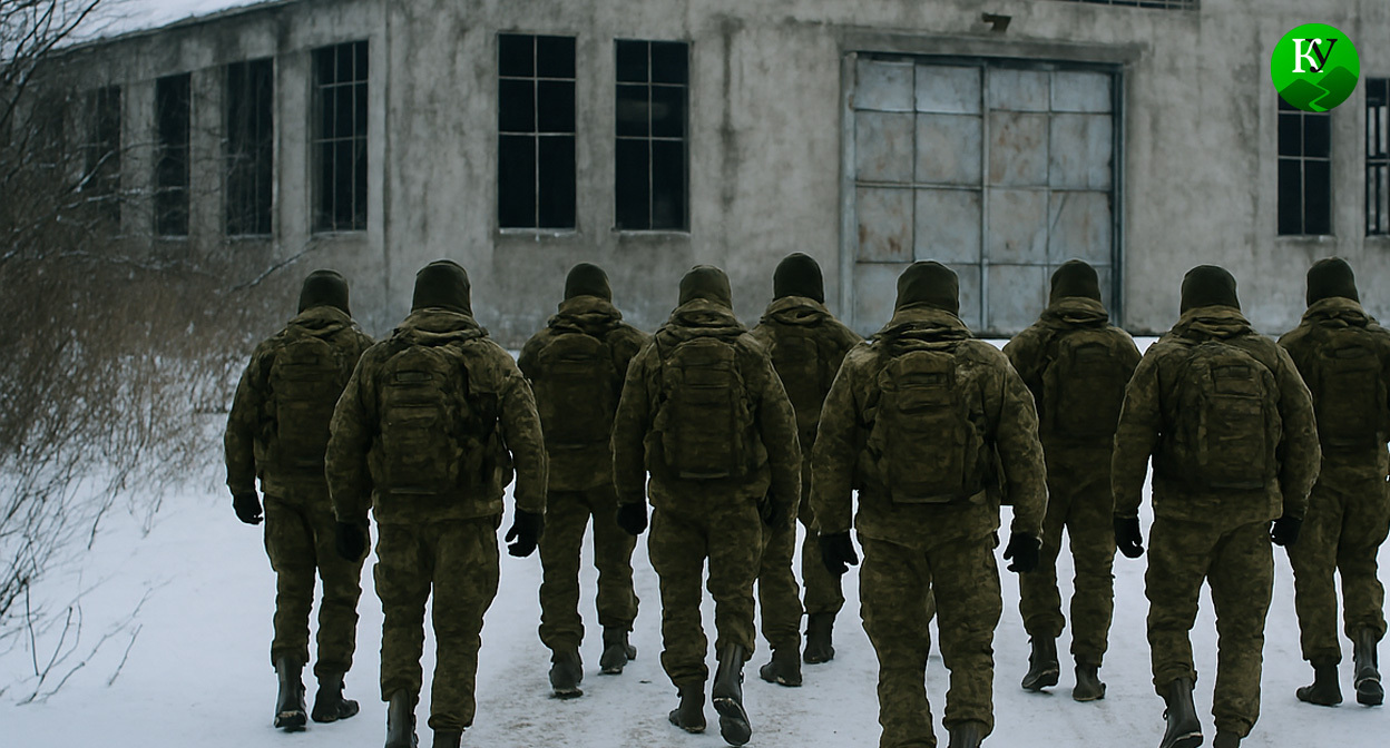 Военные на СВО. Иллюстрация создана «Кавказским узлом» с помощью ИИ в программе Copilot