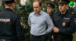 Арест директора предприятия. Иллюстрация создана «Кавказским узлом» с помощью ИИ в программе Copilot