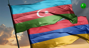 Флаги Армении и Азербайджана. Иллюстрация создана 