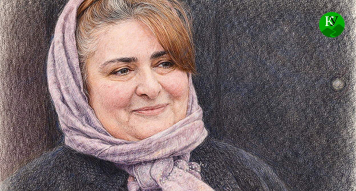 Зарема Мусаева. Иллюстрация создана "Кавказским узлом" при помощи ИИ в программе Copilot