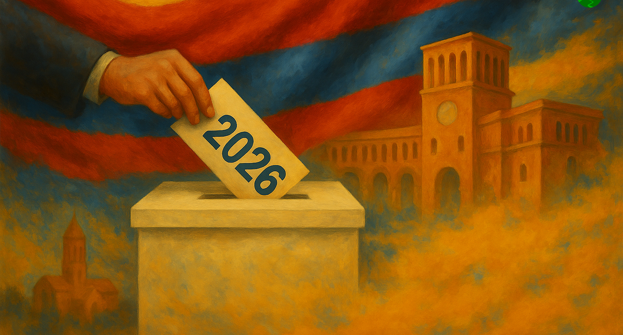 Выборы в Армении. Иллюстрация создана «Кавказским узлом» с помощью ИИ в программе Copilot