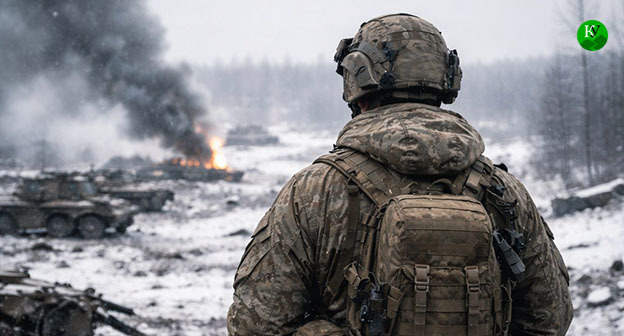 Военнослужащий. Иллюстрация создана "Кавказским узлом" при помощи ИИ в программе Copilot