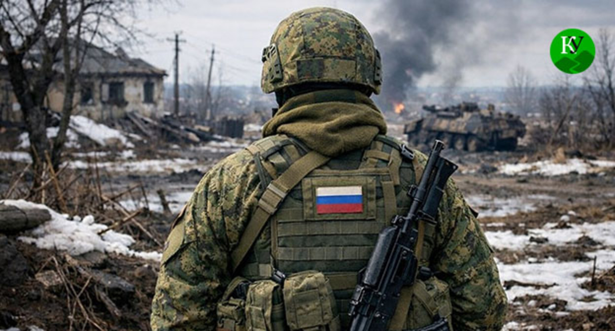 Военнослужащий. Иллюстрация создана "Кавказским узлом" при помощи ИИ в программе Copilot