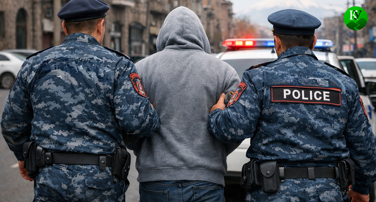 Задержание в Армении. Иллюстрация создана «Кавказским узлом» с помощью ИИ в программе Copilot