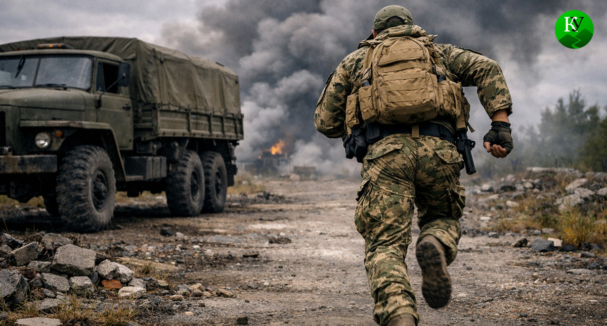 Военный на СВО. Иллюстрация создана «Кавказским узлом» с помощью ИИ в программе Copilot