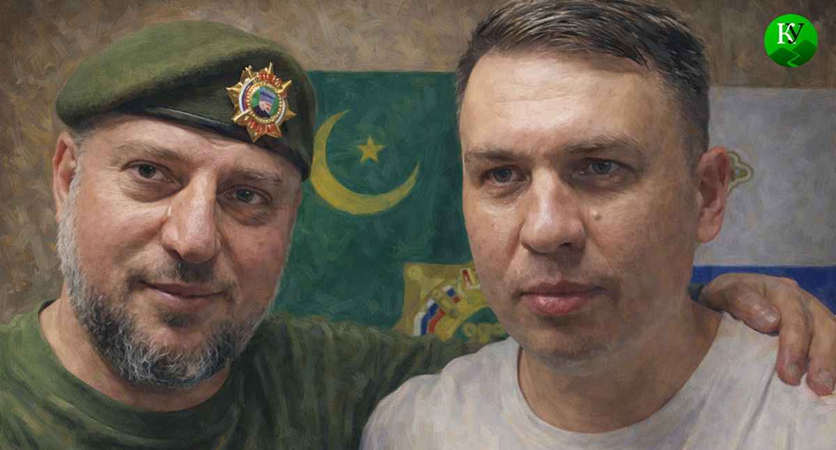 Апти Алаудинов и Илья Ремесло. Иллюстрация создана «Кавказским узлом» с помощью ИИ в программе Copilot Апти Алаудинов и Илья Ремесло. Иллюстрация создана «Кавказским узлом» с помощью ИИ в программе Copilot