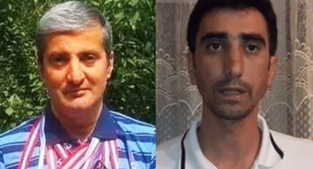 Шахин Гаджиев, Теймур Керимов. Фото: https://www.facebook.com/azadliqradiosu/posts/5555738781120207 (деятельность компании Meta, которая владеет Facebook, запрещена в России), https://modern.az/az/news/203416/jurnalist-teymur-kerimov-aksiyani-dayandirdi Коллаж "Кавказского узла"