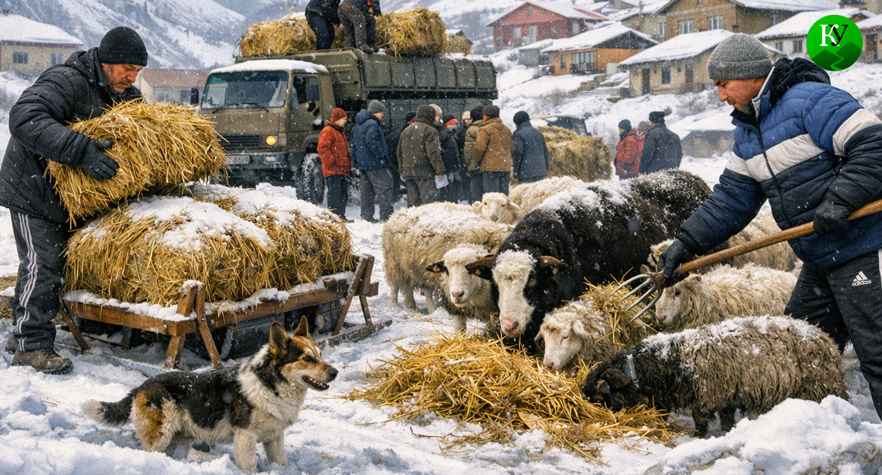 Кормление животных. Иллюстрация создана «Кавказским узлом» с помощью ИИ в программе Copilot Кормление животных. Иллюстрация создана «Кавказским узлом» с помощью ИИ в программе Copilot