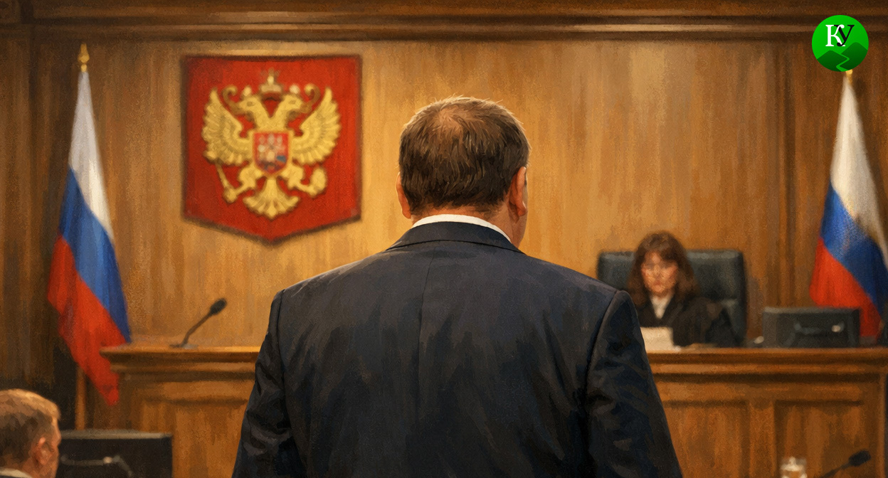 Гендиректор в суде. Иллюстрация создана «Кавказским узлом» с помощью ИИ в программе Copilot