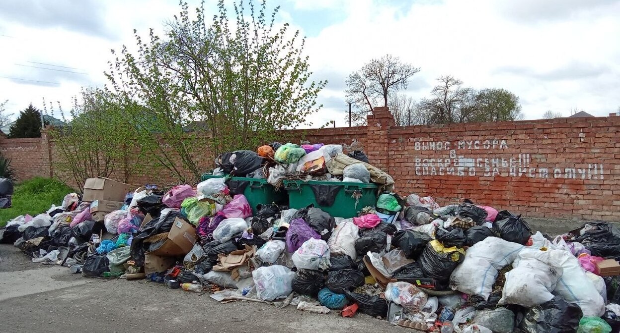 Мусор в Нальчике. Фото корреспондента "Кавказского узла".