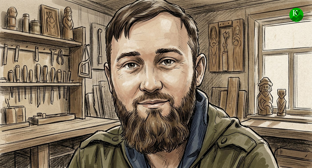 Зелимхан Муртазов. Иллюстрация создана "Кавказским узлом" при помощи ИИ в программе Copilot