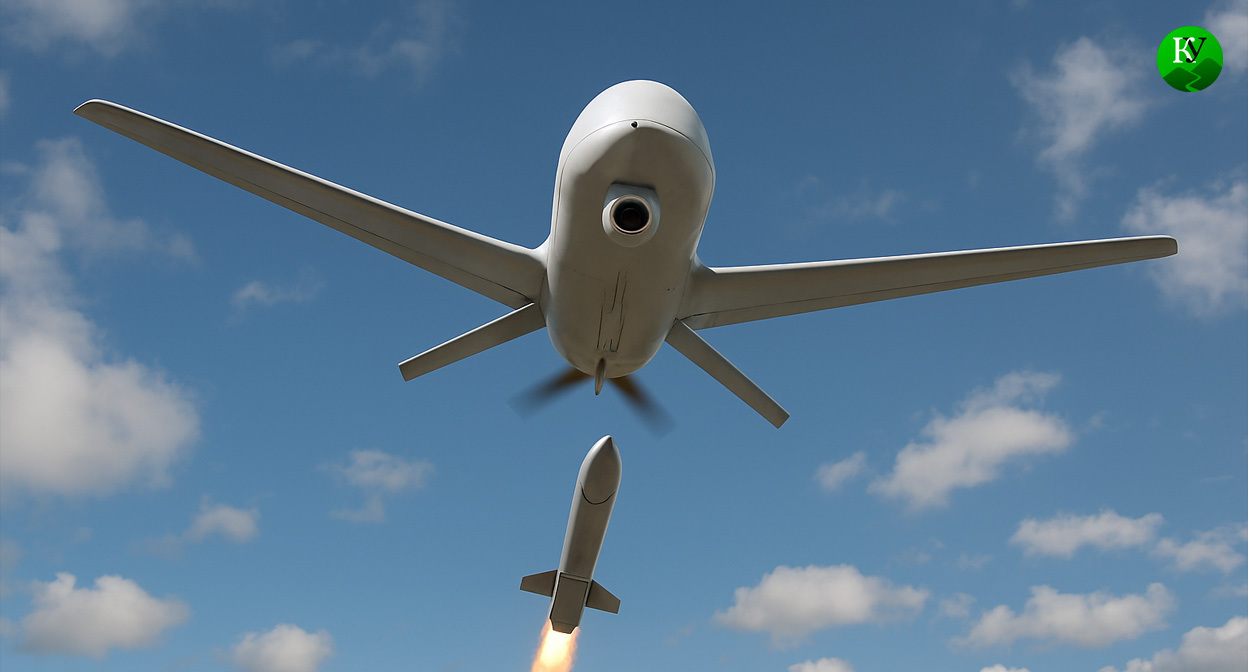 БПЛА и ПВО. Иллюстрация создана «Кавказским узлом» с помощью ИИ в программе Copilot