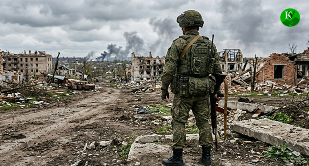 Военнослужащий. Иллюстрация создана "Кавказским узлом" при помощи ИИ в программе Copilot