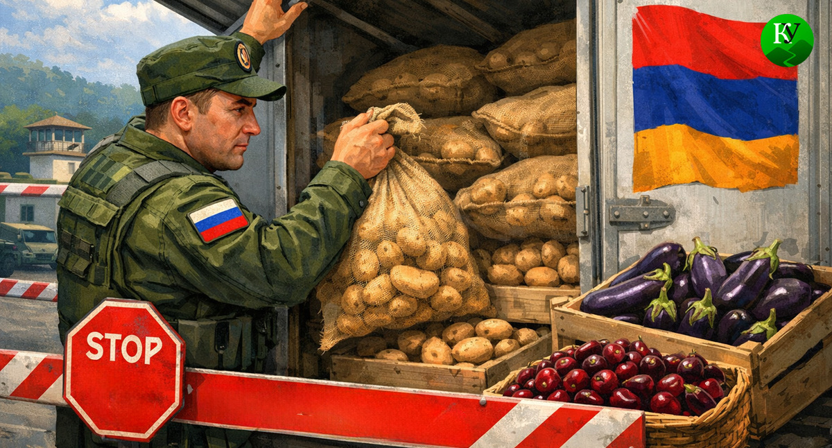 Пограничник проверяет груз фуры. Иллюстрация создана «Кавказским узлом» с помощью ИИ в программе Copilot Пограничник проверяет груз фуры. Иллюстрация создана «Кавказским узлом» с помощью ИИ в программе Copilot