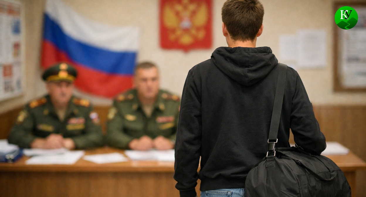 Комиссия в военкомате. Иллюстрация создана «Кавказским узлом» с помощью ИИ в программе Copilot