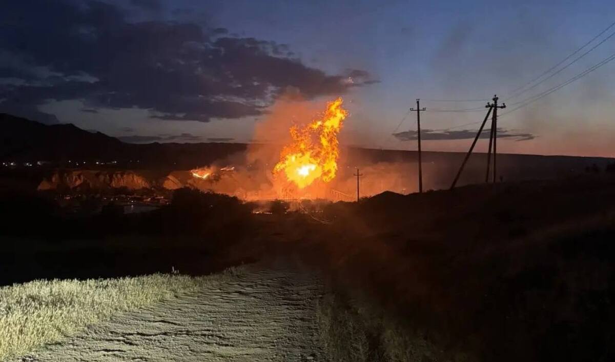 Пожар на газопроводе близ Кизилюрта. Фото: прокуратура Дагестана / Telegram