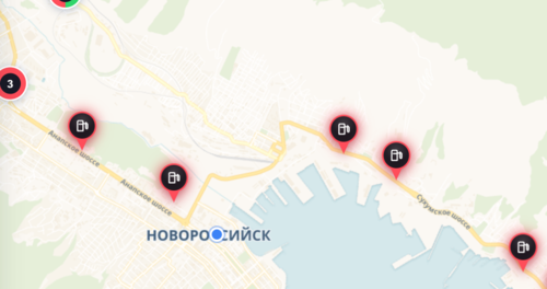 Обстановка с заправками в Новороссийске на 23.59 мск 05.07.26. Скриншот с сайта https://gdebenz.ru/. Обстановка с заправками в Новороссийске на 23.59 мск 05.07.26. Скриншот с сайта https://gdebenz.ru/.