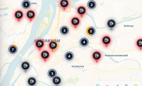Обстановка с бензином в Астрахани на 15.44 мск по данным сервиса Gdebenz.ru. Обстановка с бензином в Астрахани на 15.44 мск по данным сервиса Gdebenz.ru.