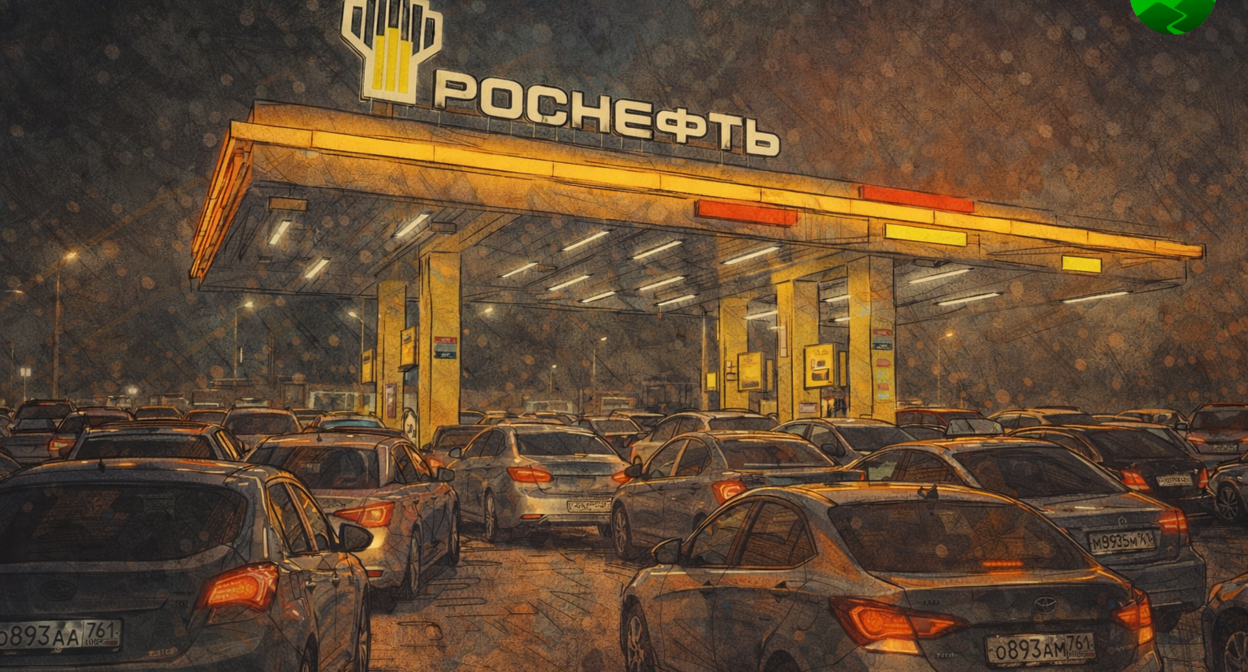 Ночная очередь на АЗС. Иллюстрация создана "Кавказским узлом" с помощью ИИ в программе Copilot Ночная очередь на АЗС. Иллюстрация создана "Кавказским узлом" с помощью ИИ в программе Copilot