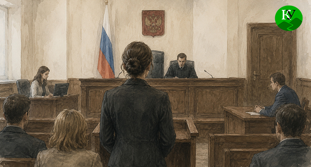 Женщина в зале суда. Иллюстрация создана "Кавказским узлом" при помощи ИИ в программе Copilot Женщина в зале суда. Иллюстрация создана "Кавказским узлом" при помощи ИИ в программе Copilot