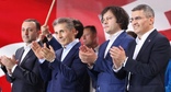 Руководители "Грузинской мечты": Гарибашвили, Иванишвили, Кобахидзе и Мдинарадзе. Фото: Netgazeti / https://netgazeti.ge/news/753109/