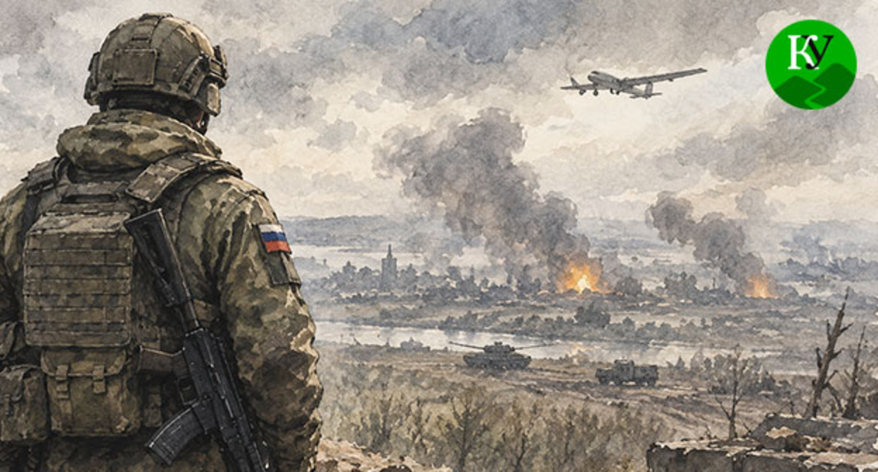 Военнослужащий. Иллюстрация создана "Кавказским узлом" при помощи ИИ в программе Copilot